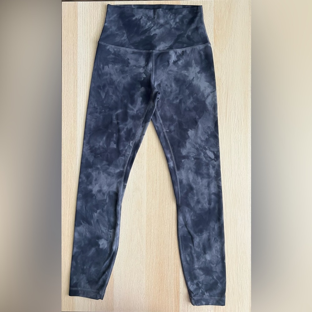 Lululemon Align Diamond Dye Graphite Grey Leggings Size 4 Super High Rise Nulu - Picture 6 of 11